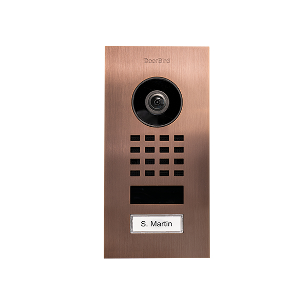 DoorBird D1101V Unterputz Bronze-Optik als PVD Beschichtung DoorBird D1101V Unterputz Bronze-Optik als PVD Beschichtung