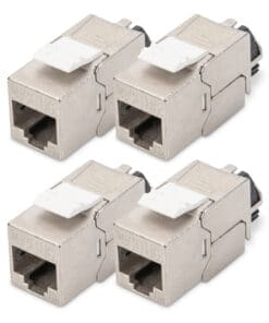 DIGITUS CAT 6A Keystone Modul,geschirmt mit Kabelmanager 4 Stk