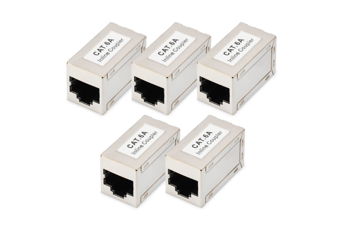 DIGITUS CAT 6A Modular Kupplung, geschirmt - 5 Stk. DIGITUS CAT 6A Modular Kupplung, geschirmt - 5 Stk.
