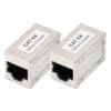DIGITUS CAT 6A Modular Kupplung, geschirmt - 2 Stk. Entspricht den Channel Anforderungen gem. ISO/IEC 11801 für Klasse EA bis 500 MHz