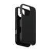 CARE Case Feature Double Defence Black iPhone 16 Pro Max Doppelte Verteidigung, doppelter Spaß. Die erste 100 % recycelte und recycelbare Hülle der Welt. Leichte zweiteilige Konstruktion. Sicherer Halt. 4,8 Meter Falltest in allen Winkeln und Ecken. Die Innenschale schützt vor Stößen, die Außenschale vor Kratzern. Das elegante, schlanke Profil passt mühelos in die Tasche und wieder heraus. Kabelloses Laden und MagSafe-kompatibel.