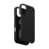 CARE Case Feature Double Defence Black iPhone 16 Doppelte Verteidigung, doppelter Spaß. Die erste 100 % recycelte und recycelbare Hülle der Welt. Leichte zweiteilige Konstruktion. Sicherer Halt. 4,8 Meter Falltest in allen Winkeln und Ecken. Die Innenschale schützt vor Stößen, die Außenschale vor Kratzern. Das elegante, schlanke Profil passt mühelos in die Tasche und wieder heraus. Kabelloses Laden und MagSafe-kompatibel.