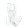 OtterBox KIT Apple iPhone 16 Case/Glass/Charger 30W white Der Rundumschutz für dein Smartphone mit dem Protection und Power Kit. Die kratzfeste, dünne und transparente Hülle sorgt für den nötigen Schutz vor Kratzern und Stößen. Der erhöhte Profilrand und das dazugehörige Schutzglas sorgen zudem für den optimalen Displayschutz. Und damit auch die Erreichbarkeit gewährleistet ist enthält das Set einen Charger mit Schnellladetechnologie (Power Delivery). Dieser überzeugt sowohl mit USB-C und einer 20 W Leistung, als auch mit einer stabiler Außenhülle.