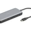 DIGITUS USB-C Docking Station, 7-Port, HDMI, USB, RJ45, SD Erweitern Sie Ihr Notebook mit der USB-C 8-Port Docking Station von DIGITUS. Mit zwei HDMI-Anschlüssen können Sie zwei externe Monitore in 4K-Qualität anschließen und Ihren Bildschirmplatz erweitern. Im SST Modus (Bildschirm spiegeln) unterstützt die Docking Station Dual Monitor mit 2x 4K/60 Hz. Im MST Modus (Bildschirm erweitern) unterstützt sie Dual Monitor mit 2x 4K/60 Hz. Arbeiten Sie effizienter, indem Sie mehrere Anwendungen gleichzeitig auf verschiedenen Bildschirmen nutzen. Die beiden USB-A 3.2 Gen 2-Anschlüsse (10 Gbit/s) ermöglichen eine ultraschnelle Datenübertragung und reibungslose Nutzung externer Geräte. Der Gigabit Ethernet-Anschluss (RJ45) bietet zuverlässige Netzwerkverbindungen, während die integrierten Kartenleser (SD/MicroSD) eine schnelle Datenübertragung von Speicherkarten erlauben. Der USB-C Power Delivery-Anschluss lädt Ihr Notebook auf, ohne die Verbindung zu unterbrechen, dank PD 3.0 Fast Role Swap. Das integrierte 20 cm lange USB-C-Anschlusskabel bietet Flexibilität, während die HDR-Unterstützung ein beeindruckendes visuelles Erlebnis gewährleistet.