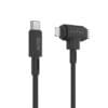 HyperJuice Silicone USB-C to USB-C Lightning Hybrid 60W Black Das HyperJuice USB-C und Lightning Hybrid-Silikonkabel ist das einzige Kabel, das Sie für alle Ihre USB-C- und Lightning-Ladeanforderungen benötigen. Hergestellt aus hochwertigem, weichem und verwicklungssicherem Silikon, sein einzigartiges 2-in-1-Design umfasst sowohl USB-C- als auch Lightning-Anschlüsse und bietet den Komfort von zwei Kabel in einem.