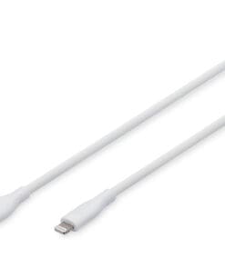 DIGITUS Lightning Silikon Kabel, USB-C - Lightning, 0,5m, weiß