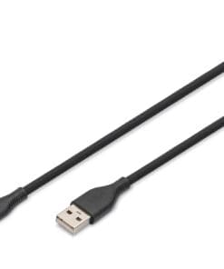 DIGITUS Lightning Silikon kabel, USB-A - Lightning 2m, schwarz