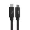 Hyper HyperDrive USB4 Performance Cable, Black Eine All-in-One-Kabellösung, die auf Geschwindigkeit und Leistung ausgelegt ist. Das HyperDriveNext USB4 Typ-C Performance Kabel bietet 40Gbps Datenübertragungsraten, so dass Sie große Dateien in Sekundenschnelle übertragen können. Seine beeindruckende 240 W Ladeleistung bedeutet, dass Ihr USB-C Geräte sind ladend schneller aufgeladen, als Sie es sich vorstellen können, während die Fähigkeit, 8K-Videoauflösung zu unterstützen erhöht Ihr Seherlebnis zu neuen Höhen der Klarheit und Detailgenauigkeit. Ausgestattet mit einem robusten geflochtenen 1,2 m/1,5 m Kabel, das wurde aus 35% Post Consumer Recycled (PCR) TPE hergestelltsowie universelle USB-C-Kompatibilität, ist das ideale Lösung für alle Ihre Verbindungsanforderungen.