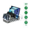4smarts Ladestation Team 100W 5C/1A inkl. 6 Kabel, spacegrau Das 360° Protection Set von 4smarts bietet dir den idealen Rundumschutz für dein Smartphone: Die transparente Schutzhülle für das aus robustem Polycarbonat schützt es zuverlässig vor Stößen und Kratzern ohne das Original-Design des Handys zu stören. Das hochwertige 9H-Schutzglas, komplettiert den Schutz indem es den Bildschirm deines Geräts mit der gleichen Sorgfalt schützt. Die Schutzhülle und das mitgelieferte 9H-Schutzglas bieten optimalen Schutz für dein Gerät, ohne die Bedienbarkeit einzuschränken. Während die Hülle es vor Stößen und Kratzern bewahrt, schützt das Schutzglas das Display, ohne die Touchscreen-Funktionalität zu beeinträchtigen. Erlebe uneingeschränkte Nutzung und maximalen Schutz in einem Produkt. Entdecke den Vorteil von Schutz und Ästhetik mit der dazu passenden Hülle. Die Transparenz der Hülle erhält das ursprüngliche Design deines Geräts und ermöglicht es, die Farbe und die Feinheiten deines Geräts voll zur Geltung zu bringen.