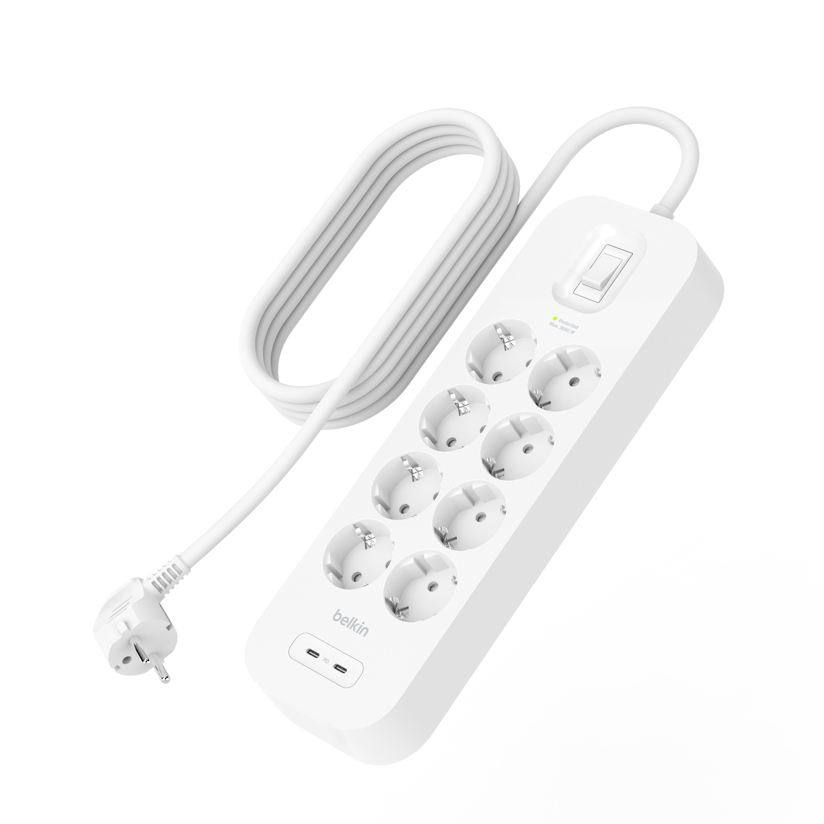 Belkin Steckdosenleiste 8-Fach, 30W 2m Kabel Belkin Steckdosenleiste 8-Fach, 30W 2m Kabel