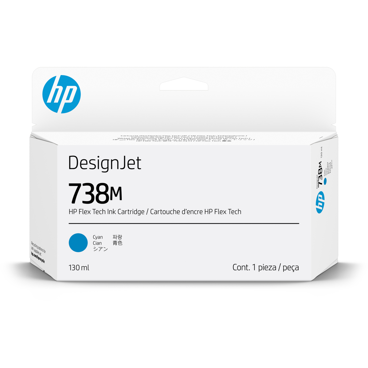 HP 738M DNJ Tinte cyan 130m HP 738M DNJ Tinte cyan 130m
