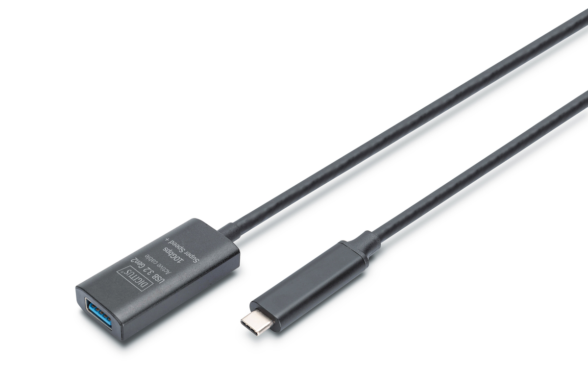 DIGITUS Aktives USB 3.2 Gen2 10G Verläng. USB-C - USB-A, 5m DIGITUS Aktives USB 3.2 Gen2 10G Verläng. USB-C - USB-A, 5m