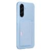 Samsung Card Slot Case für Galaxy A56, Blue Dünn, schützt und bewahrt die Optik Das Clear Case ist wie eine zusätzliche Schutzschicht auf der Rückseite des Galaxy A26 5G, ohne dass hierdurch das schlanke Design und die imposante Farbe deines Galaxy beeinträchtigt wird. Dank angepasster verwendeter Materialien und Beschichtung, kann ein Vergilben verhindert werden und obwohl das transparente Material dünn ist, kann es dein Smartphone im Alltag vor möglichen kleineren Schäden schützen.