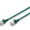 DIGITUS CAT 6A F-FTP SlimPatchk.,CU,LSZH AWG 32/7, 5m,Grün Zukunftsorientierte Standards und High-End-Qualität für Ihr Netzwerk.DIGITUS Slim Patchkabel zeichnen sich durch ihren geringen Außendurchmesser und den flexiblen Mantel aus. Das schlanke Design ermöglicht einen vielseitigen Einsatz in Ihrem Netzwerk. Darüber hinaus werden DIGITUS Slim-Patchkabel nach den Normen ISO/IEC 11801 und DIN EN 50173 CAT 6A gefertigt. Sie garantieren, dass die Kabelinstallation mit der ISO & EN Kanalspezifikation übereinstimmt und bieten eine hervorragende Leistung in der DIGITUS CAT 6A Verkabelung. Die Leistung wurde bis zu 500 MHz getestet, einschließlich Leistungsmerkmalen wie Nahnebensprechen ("NEXT"). DIGITUS Patchkabel wurden speziell entwickelt, um alle Anforderungen in verschiedenen Anwendungsbereichen zu erfüllen. Jedes Kabel ist mit einer vergossenen Knickschutztülle mit Zugentlastung ausgestattet. Zusätzlich verfügt die Hülse über einen Verriegelungshebelschutz, der ein Abknicken der Kabel und ein Abbrechen des Verriegelungshebels vom Stecker verhindert.
