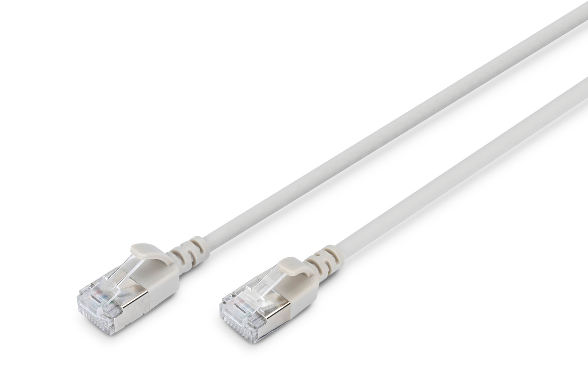 DIGITUS CAT 6A F-FTP SlimPatchk.,CU,LSZH AWG 32/7, 5m,Grau DIGITUS CAT 6A F-FTP SlimPatchk.,CU,LSZH AWG 32/7, 5m,Grau
