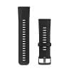 Garmin Ersatzarmband 24mm Silikon Schwarz mit Edelst Grau Mit diesen Schnellwechsel-Armbändern für deine kompatible Garmin Smartwatch hast du stets einen modischen Look und machst auch beim Sport eine gute Figur. Entferne einfach das Schnellwechsel-Armband, setze andere Armbänder ein und schon hast du deinen ganz persönlichen Style.