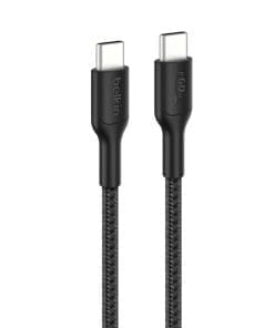 Belkin Gaming UCB-C/USB-C Kabel, 2m, geflochten, schwarz