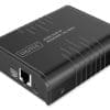 DIGITUS HDMI KVM IP Receiver, 4K/60Hz Ermöglicht HDMI AV-Signalübertragung in UHD-Auflösung (4K/60Hz) über eine Distanz von bis zu 200 m (Punkt-zu-Punkt Verbindung) über ein CAT6 (oder höher) Netzwerkkabel und bietet eine KVM-Funktion (Keyboard, Maus, Touchscreen) auf der Empfängerseite<br><br>- Hohe Reichweite: AV-Signalübertragung über CAT6 (oder höher) Kabel auf bis zu 200 m - Punkt-zu-Punkt Verbindung<br>- Erweiterbar über IP: Unterstützt bis zu 253 Empfänger (Displays) - Punkt-zu-Multipunkt-Verbindung<br>- Flexibel & leistungsstark über IP: Nutzung bestehender 1G-Netzwerkinfrastruktur bzw. Verwendung von zusätzlichen 1G-Netzwerkswitchen für Signalübertragung in unbegrenzter Distanz möglich - Kaskadierung<br>- Erweiterungsmöglichkeiten: Zusätzliche Empfänger (RX) separat erhältlich (Modell: DS-55356)<br>- Zusätzliche Konnektivität & Steuerung: KVM-Funktion zum Anschluss von Maus & Tastatur sowie Touch-Screen Support an der Empfängerseite<br>- Hervorragende Bildqualität: Übertragung in UHD von bis zu 4K/60Hz (4096x2160p) mit geringer Latenz von 120-170 ms<br>- Unterstützt CAT6 (oder höher) Netzwerkkabel<br><br>Das HDMI KVM IP Extender Set ermöglicht die hochauflösende Übertragung von HDMI AV-Signalen in brillanter 4K UHD-Qualität (4096x2160p bei 60Hz) über eine Distanz von bis zu 200 Metern mittels CAT6- oder höherwertigen Netzwerkkabeln. Dank der integrierten KVM-Funktion können Maus, Tastatur und Touchscreen-Geräte direkt auf der Empfängerseite genutzt werden, was eine komfortable Steuerung ermöglicht. Das System überzeugt durch eine flexible Erweiterbarkeit und unterstützt Punkt-zu-Punkt-Verbindungen ebenso wie Punkt-zu-Multipunkt-Übertragungen mit bis zu 253 Empfängern. Durch die Nutzung einer bestehenden 1G-Netzwerkinfrastruktur oder den Einsatz zusätzlicher Netzwerkswitche kann die Signalübertragung auf unbegrenzte Distanzen ausgeweitet werden (Kaskadierung). Eine geringe Latenz von nur 120 bis 170 ms sorgt für eine fast verzögerungsfreie Bildwiedergabe in exzellenter Qualität. Zusätzlich können optionale Empfänger (Modell: