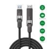 Beim Anschluss an unbekannte oder öffentliche USB-Ports verhindern die 4smarts USB Data Blocker die Datenübertragung, indem sie die Datenleitungen im Inneren physisch kappen. Nur Strom fließt – keine Informationen. So schützt du dich effektiv vor Datendiebstahl, Malware oder ungewolltem Zugriff und du kannst deine Geräte bedenkenlos z.B. am Flughafen oder in Hotelzimmern ganz entspannt laden. Ob Smartphone, Laptop oder Tablet – der USB-C-auf-USB-C-Adapter ermöglicht ultraschnelles Laden mit bis zu 240?W. Er ist mit gängigen Geräten und Kabeln kompatibel, unterstützt USB4, PD?3.1 sowie Thunderbolt?3 und 4 und sorgt für eine sichere und leistungsstarke Energieübertragung. Der USB-C-auf-USB-A-Adapter liefert bis zu 15?W – ideal für ältere Geräte mit geringerem Strombedarf wie Kopfhörer, Smartwatches oder Fitness-Tracker. Da die Datenverbindung vollständig deaktiviert ist, reagiert dein Gerät nicht mit störenden Systemmeldungen oder Rückfragen. Ideal beim Laden über den Computer oder an fremden USB-Ports. Das hochwertige Aluminiumgehäuse schützt die sensible Technik im Inneren zuverlässig vor Druck, Stößen und Kratzern. Ob im Alltag oder auf Reisen – der Adapter bleibt einsatzbereit. Dank ihres schlanken und platzsparenden Designs verschwinden die Adapter mühelos in jeder Tasche – ob im Portemonnaie, im Rucksackfach oder neben dem Laptop. Die Adapter bleiben dezent, sicher verstaut und jederzeit einsatzbereit, wenn du sie brauchst.
