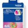 Brother Tintenpatrone LC-527XLVAL Multipack (je 1x BK/M/C/Y) Die Tintenpatronen und Brother Drucker wurden aufeinander so abgestimmt, dass beste Ergebnisse in leuchtenden Farben erzielt werden. Die Patronen sind leicht zu installieren. Profitieren Sie von langlebigen Ausdrucken, die nicht verschmieren oder mit der Zeit verblassen.