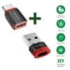 4smarts USB-C auf USB-A / USB-C Datenblocker Adapter, 2er Set