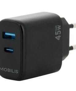 Mobilis Energia Charger - 45W Wall Charger - 1 USB A + 1 USB C