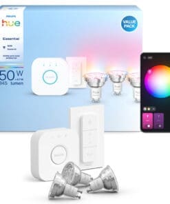 Philips Hue Starter Kit Essential GU10 3P+Switch+V2 bridge