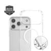 4smarts Hybrid Case Ibiza für Apple iPhone 17 Pro Max Hochwertige Materialien für zuverlässigen Basic-Schutz vor Kratzern und Stößen. Durch die Kombination von hochwertigen Materialien bietet diese Hülle optimalen Schutz für dein Gerät. Der Rahmen aus flexiblem thermoplastischem Polyurethan schützt die Kanten deines Smartphones zuverlässig vor Stößen und Erschütterungen. Zusätzlich bewahrt widerstandsfähiges gehärtetes Polycarbonat die empfindliche Rückseite deine Smartphones vor Kratzern und verhindert Beschädigungen bei Stürzen oder unabsichtlichem Fallenlassen. Die Hülle ist so konzipiert, dass sie sogar wiederholte Stürze übersteht, ohne zu brechen. Integrierte Aufpralldämpfer absorbieren Stürze und Erschütterungen Dank der integrierten Stoßabsorber kannst du dich darauf verlassen, dass dein Smartphone bei unvorhergesehenen Stößen oder Erschütterungen optimal geschützt ist. Egal ob es dir aus der Hand oder vom Tisch fällt oder in deiner Tasche hin und her geworfen wird. Das Dämpfungssystem absorbiert die auftretende Energie beim Aufprall und schützt so die empfindlichen Ecken deines Smartphones zuverlässig vor Beschädigungen. Erhöhter Rand für verbesserten Kantenschutz und angenehme Haptik. Das durchdachte Design mit den erhöhten Rändern schützt die Seiten des Displays vor Kratzern und Absplitterungen, die bei einem Sturz oder bei einem Aufprall auf eine harte Oberfläche auftreten können. Außerdem verbessert es die Haptik, damit das Gerät besser in der Hand liegt. Das 4smarts Ibiza Case bietet deinem Smartphone optimalen Kantenschutz und mehr Komfort beim Halten. Perfekte Passform und einfache Handhabung. Die 4smarts Ibiza Silikonschutzhülle ist perfekt auf dein Smartphone abgestimmt. Die passgenauen Aussparungen ermöglichen einen problemlosen Zugang zu den Anschlüssen deines Gerätes. Egal, ob du dein Handy aufladen, Musik hören oder telefonieren möchtest - die Hülle ermöglicht einen schnellen und einfachen Zugriff auf alle wichtigen Ports. Sie lässt sich schnell und einfach am Smartphone befestigen, sitzt fest