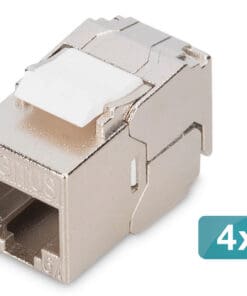 DIGITUS CAT 6A Kompakt-Keystone Modul werkzeugfrei 4 Stk