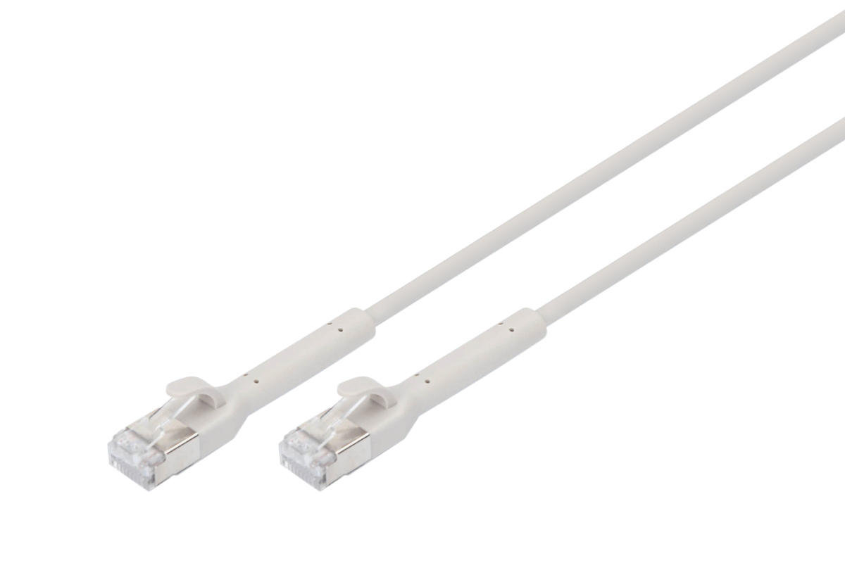 DIGITUS CAT 6A F-FTP abwinkelb. Patchkabel, CU, 1 m, grau DIGITUS CAT 6A F-FTP abwinkelb. Patchkabel, CU, 1 m, grau