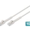 DIGITUS CAT 6A F-FTP abw. Patchkabel, CU, 0,5 m, grau, 10 St. Zukunftssichere Standards und High-End-Qualität flexible Lösung für Ihr Netzwerk.<br><br>- Vorteil: Abwinkelbares und schlankes Design – das Kabel lässt sich mühelos in engen Räumen und um Ecken verlegen<br>- Eigenschaften: Übertragungsgeschwindigkeit 10 Gbit/s und Frequenz 500 MHz<br>- Einsatzbereich: Ideal für Rechenzentren, High-Density-Lösungen und Homeoffices<br>- PoE+ bereit<br><br>Die DIGITUS® abwinkelbaren Slim Patchkabel zeichnen sich durch ihren geringen Außendurchmesser und ein hochflexibles, abwinkelbares Tülle aus. Das abwinkelbare und schlanke Design ermöglicht eine vielseitige Verwendung und eine mühelose Installation – selbst in beengten Bereichen oder um Ecken. Zudem werden die DIGITUS® abwinkelbaren Slim Patchkabel gemäß den Standards ISO/IEC 11801 und DIN EN 50173 CAT 6A gefertigt. Sie gewährleisten, dass die Kabelinstallation den ISO- und EN-Kanalspezifikationen entspricht, und bieten exzellente Leistung im DIGITUS® CAT 6A Verkabelungssystem. Die Performance wurde bis 500 MHz getestet, einschließlich Eigenschaften wie Nahnebensprechen ("NEXT"). DIGITUS® Patchkabel wurden speziell entwickelt, um allen Anforderungen in verschiedenen Einsatzbereichen gerecht zu werden. Jedes Kabel ist mit einem angespritzten, abwinkelbaren Knickschutz mit Zugentlastung ausgestattet. Zusätzlich verfügt die Tülle über einen Rasthebelschutz, der ein Abknicken des Kabels und ein Abbrechen des Rasthebels am Stecker verhindert.