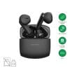 4smarts Wireless Headset SkyBuds Air, schwarz Klar hören, klar verstanden werden. Die SkyBuds Air liefern transparenten, kraftvollen Klang in ultraleichter Form. Ideal für Musik, Podcasts und Gespräche - klar, natürlich, lebendig. Intuitiv wie du. Mit der sensiblen Touchsteuerung steuerst du alles direkt am Ohr - schnell, präzise und ohne dein Smartphone zur Hand nehmen zu müssen. Eine Verbindung, die hält. Die SkyBuds Air koppeln sich blitzschnell und bleiben stabil - egal, ob du dich bewegst, telefonierst oder Musik genießt. Freiheit ohne Kabel, grenzenlos leicht. Kaum spürbar, immer dabei. So leicht, dass du sie fast vergisst - und doch immer perfekt im Ohr. Ob auf Reisen, im Büro oder beim Training - die SkyBuds Air bleiben komfortabel und elegant. Mehr Power für deinen Alltag. Die Ladeschale ist klein, aber stark - für bis zu 20 Stunden kombinierte Laufzeit. Ideal für Reisen, Pendeln oder den ganzen Tag unterwegs.
