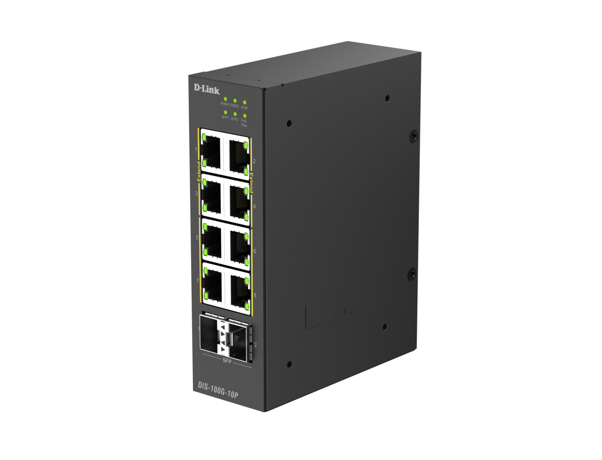 D-Link DIS-100G-10P 10 Port Gigabit Industrial Unmanag. Switch D-Link DIS-100G-10P 10 Port Gigabit Industrial Unmanag. Switch