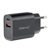Intenso W30AC Netzteil schwarz 1xUSB A 1xUSB C Dieses Kraftpaket unter den Ladegeräten wurde speziell für dich entwickelt und wird die Art und Weise, wie du deine Geräte mit Strom versorgst, verändern. Das Intenso W65ACC Netzteil ist mit zwei USB-C Anschlüssen und einem USB-A Anschluss die All-in-one-Lösung, um dein technisches Zubehör mit Strom zu versorgen. <br>Das Besondere an dem Intenso 65 Watt Netzteil ist die revolutionäre GaN-Technologie. Sie sorgt dafür, dass das Netzteil sowohl kleiner als auch energieeffizienter ist. Das hat den Vorteil, dass das Netzteil problemlos überall mitgenommen werden kann. Außerdem sorgt die Energieeffizienz dafür, dass der Ladevorgang nicht nur schneller geht, sondern auch die Umwelt und deinen Geldbeutel schont.