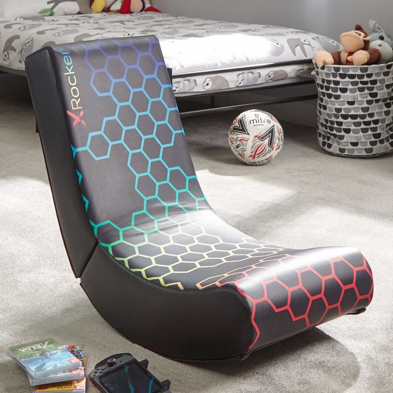 XROCKER Gaming Bodensessel VIDEO ROCKER schwarz-neon/klapp XROCKER Gaming Bodensessel VIDEO ROCKER schwarz-neon/klapp
