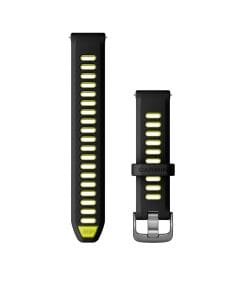 Garmin Schnellwechsel-SilikonArmband 18mm Schwarz/Zitronengelb