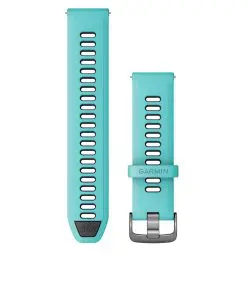Garmin Schnellwechsel-Silikon-Armband 22mm Tuerkisblau/Schwarz
