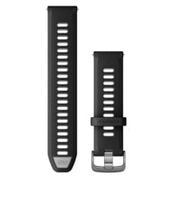 Garmin Schnellwechsel-Silikon-Armband 22 mm Schwarz/Hellgrau