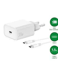 4smarts Netzladegerät VoltPlug PD 30W 1C und USB-C Kabel 1,5m