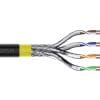 DIGITUS CAT 7A S/FTP Daten-Erdverlegekabel, 1000m, Simplex DIGITUS CAT 6 U-UTP Slim Patchkabel mit einer Übertragungsfrequenz von bis zu 250 MHz sind mit einem reduzierten Außendurchmesser von nur 2,7 mm und einem flexiblen Mantel ausgestattet, was einen platzsparenden und vielseitigen Einsatz in jedem Netzwerk ermöglicht. Die Kabel verfügen über verseilte AWG 32/7-Kupferleiter und eine ungeschirmte Twisted-Pair-Struktur (U-UTP), die Flexibilität und Langlebigkeit gewährleistet. Sie werden gemäß den Normen ISO/IEC 11801 und DIN EN 50173 CAT 6 hergestellt und gewährleisten somit die zuverlässige Einhaltung internationaler Spezifikationen. Jedes Kabel ist mit einer angespritzten Knickschutzhülse mit Zugentlastung und einem Verriegelungshebeschutz ausgestattet, der Kabelbeschädigungen und Verriegelungsbrüche verhindert. Diese schlanken Patchkabel werden in einer DIGITUS-Hangtag-Verpackung geliefert und sind die ideale Lösung für die strukturierte Verkabelung in Büros, Privathaushalten oder Umgebungen mit hoher Dichte.