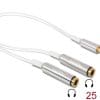 Delock Kabel Audio Splitter Klinke 3,5 mm 3 Pin > 2x Klinkenbuchse 3,5 mm 3 Pin 3 Pin
