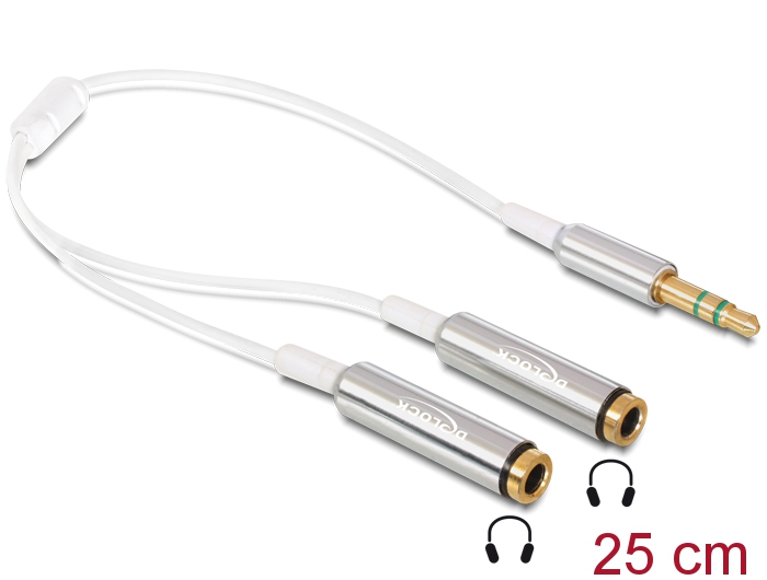 Delock Kabel Audio Splitter Klinke 3,5 mm 3 Pin > 2x Klinkenbuchse 3,5 mm 3 Pin Delock Kabel Audio Splitter Klinke 3,5 mm 3 Pin > 2x Klinkenbuchse 3,5 mm 3 Pin