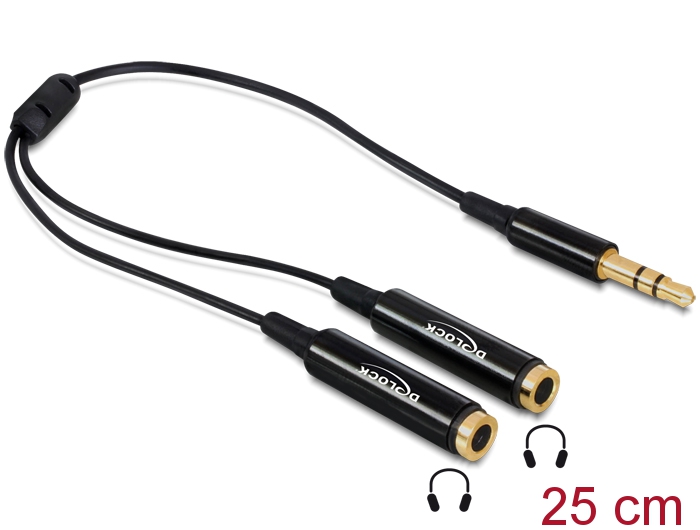 Delock Kabel Audio Splitter Klinkenstecker 3,5 mm> 2x Klinkenbuchse 3,5 mm 25 cm Delock Kabel Audio Splitter Klinkenstecker 3,5 mm> 2x Klinkenbuchse 3,5 mm 25 cm