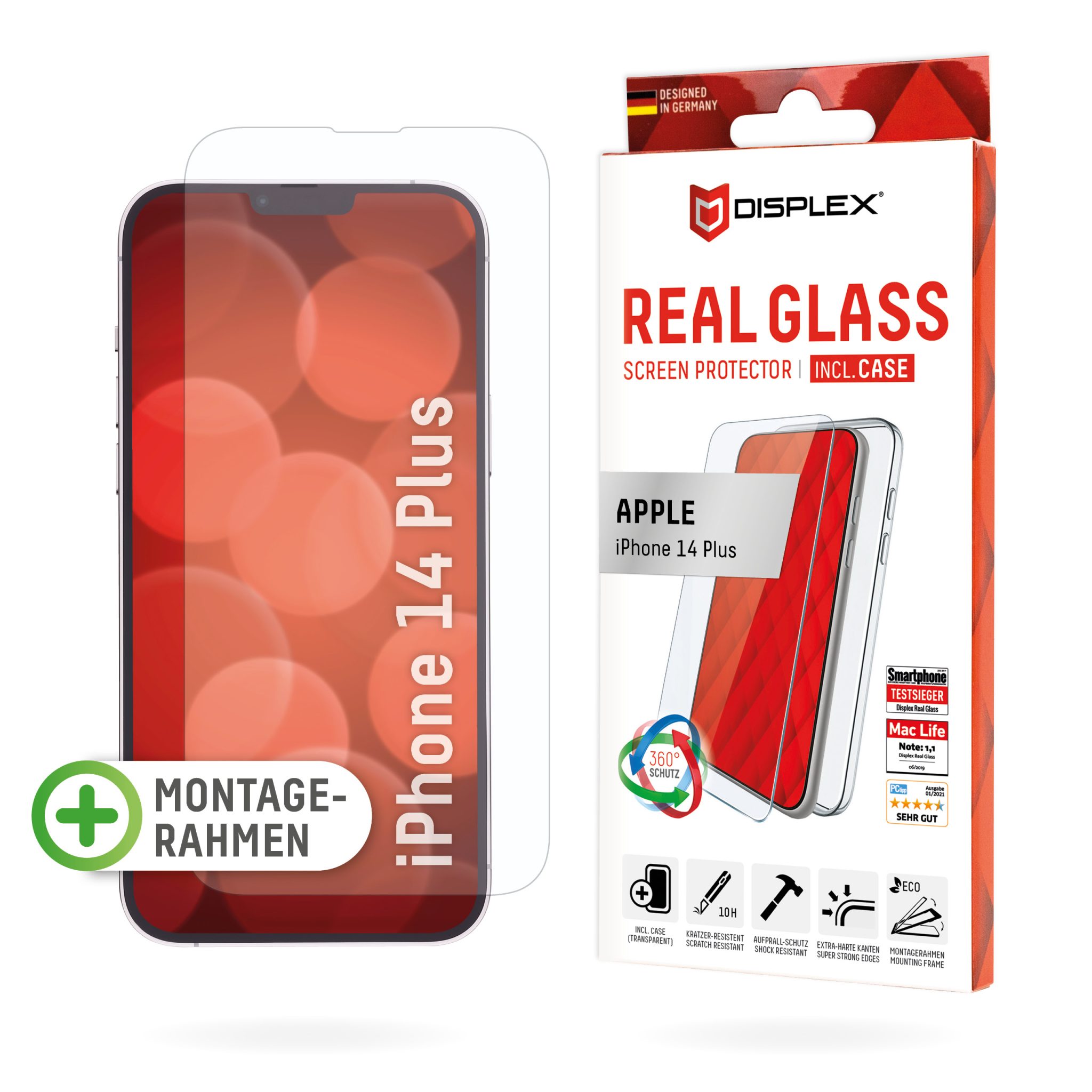 DISPLEX Panzerglas 10H inklusive Handyhülle transparent für Apple iPhone 14 Max DISPLEX Panzerglas 10H inklusive Handyhülle transparent für Apple iPhone 14 Max