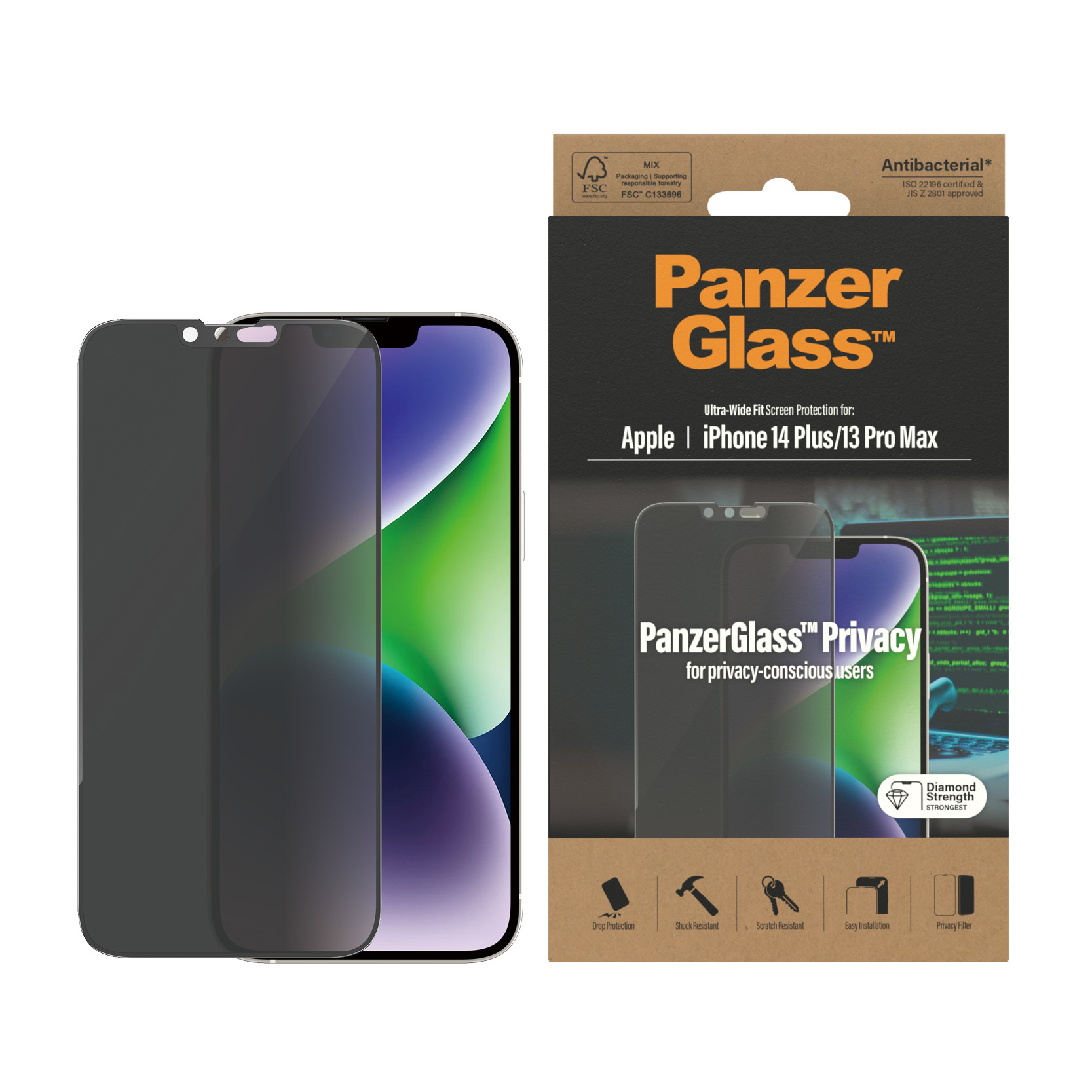 PanzerGlass iPhone 14 Plus/13 Pro Max Ultrawide Privacy AB PanzerGlass iPhone 14 Plus/13 Pro Max Ultrawide Privacy AB – Bild 2