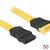Delock Verlängerungskabel SATA 6 Gb/s Stecker > SATA Buchse 50 cm gelb 22 Pin Buchse (5 V + 12 V) 100 cm