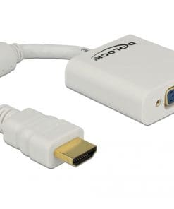 Delock Adapter HDMI-A Stecker > VGA Buchse weiß