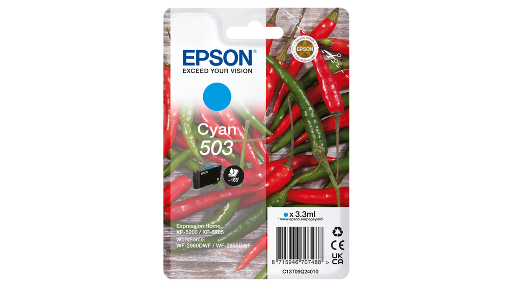Epson Tintenpatrone 503 Cyan (3,3ml) Epson Tintenpatrone 503 Cyan (3,3ml)