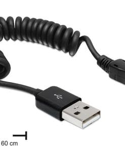 Delock Kabel USB 2.0-A Stecker > USB mini Stecker Spiralkabel