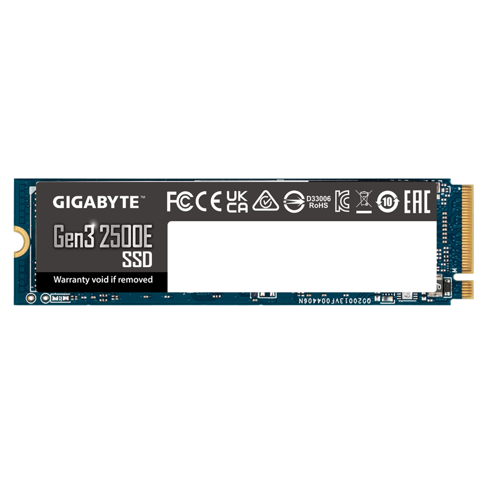 Gigabyte Gen3 2500E - SSD - 1 TB - intern - M.2 2280 - PCIe 3.0 x4 (NVMe) Gigabyte Gen3 2500E - SSD - 1 TB - intern - M.2 2280 - PCIe 3.0 x4 (NVMe) – Bild 2